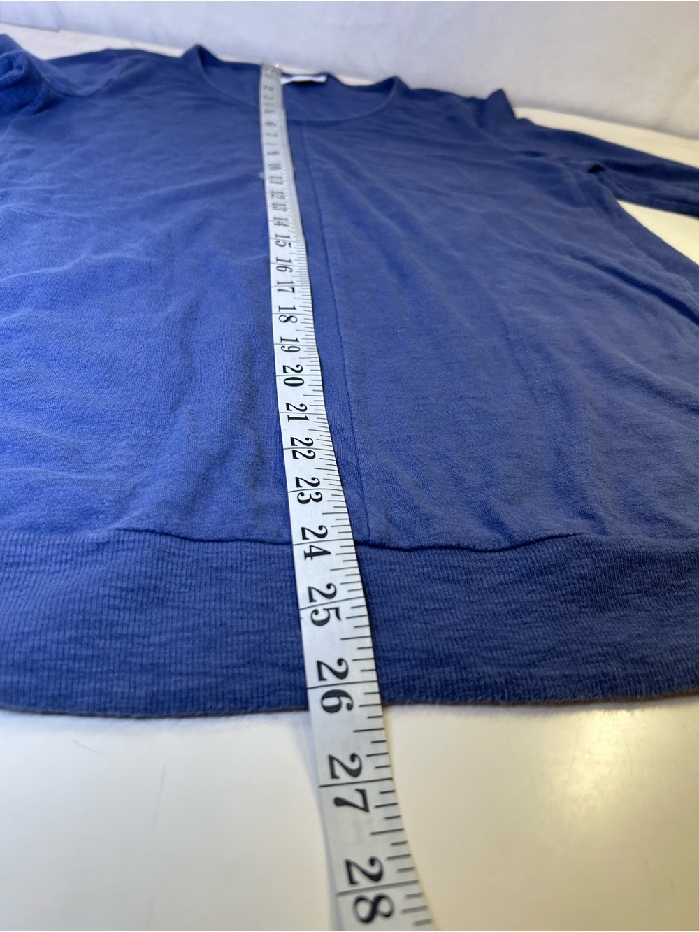 J. Jill Blue Cotton Long Sleeve V-Neck Tunic Top. Size S - Picture 13 of 13